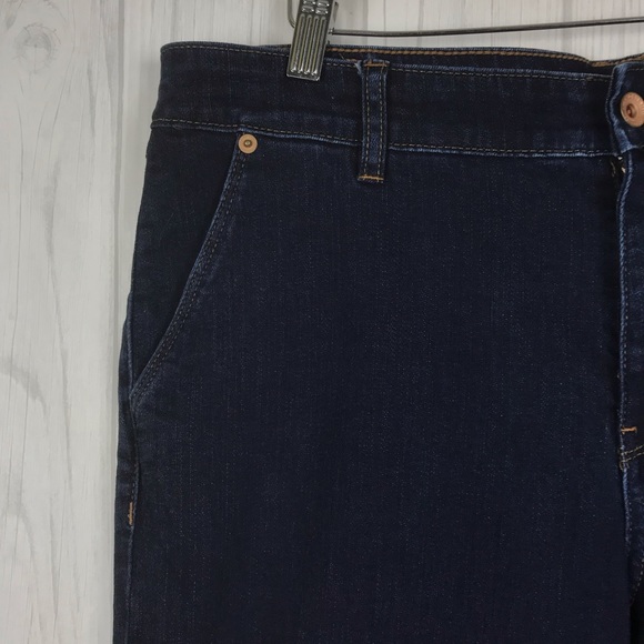 Lands End Trouser Jean Size 12 Women Blue Mid Rise - Picture 2 of 8